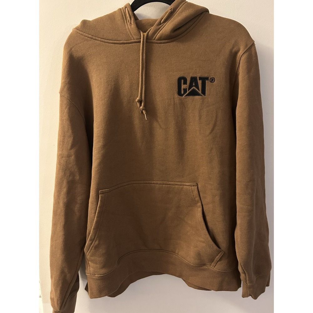 Caterpillar Heavy Work Hoodie Sweatshirt Kangaroo Pocket CAT LOGO  Large Cl 111
